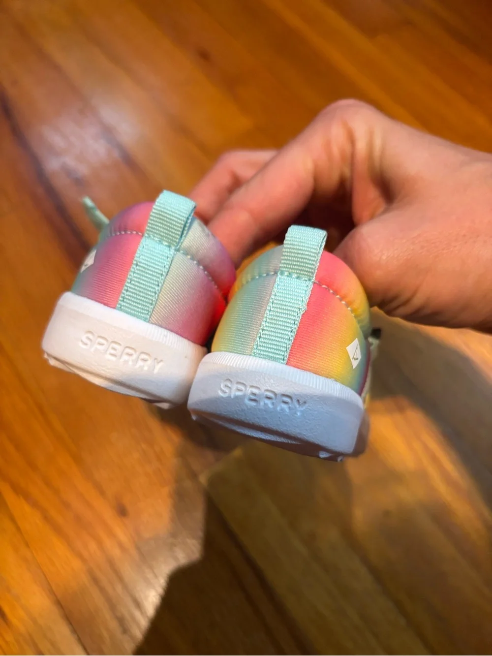 SPERRY TOP-SIDER port mast plushwave Mary Jane Toddler 5 M Rainbow